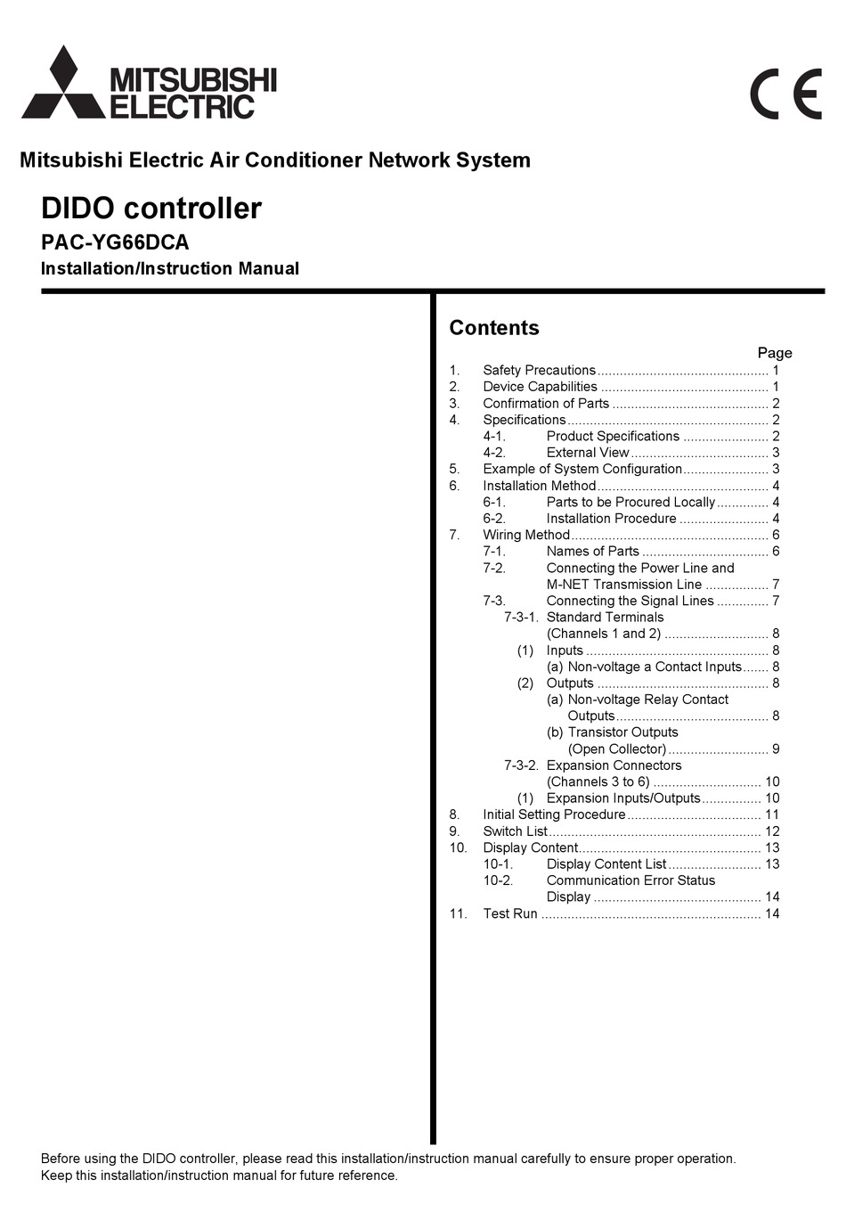 Mitsubishi Electric Pac Yg66dca Instruction Manual Pdf Download Manualslib