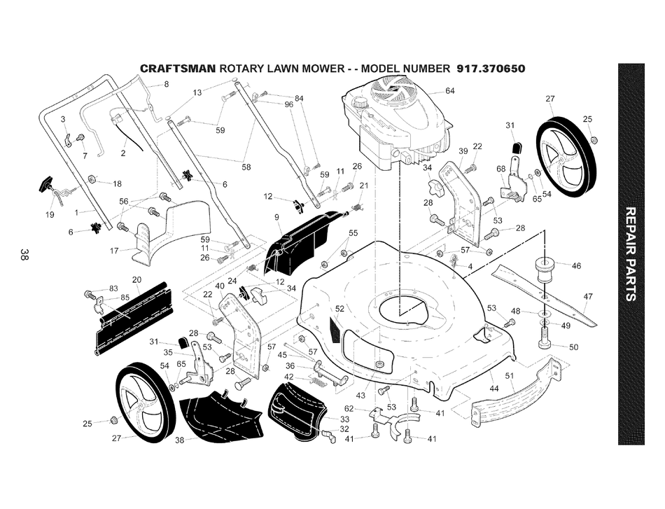 CRAFTSMAN 917.370650 REPAIR PARTS Pdf Download ManualsLib