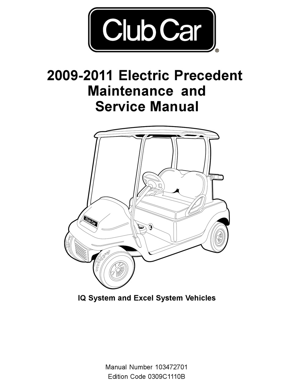 Club Car 2009 20011 Electric Precedent