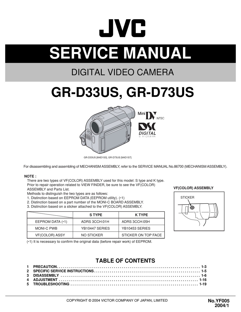 jvc gr-d33u manual