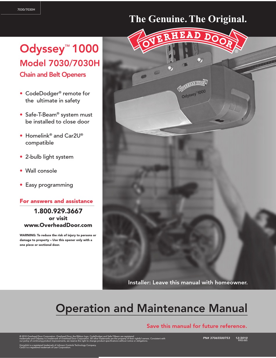 Overhead Door Odyssey 1000 7030h Operation And Maintenance Manual Pdf Download Manualslib Overhead Door Odyssey 1000 7030h Operation And Maintenance Manual Pdf Download Manualslib