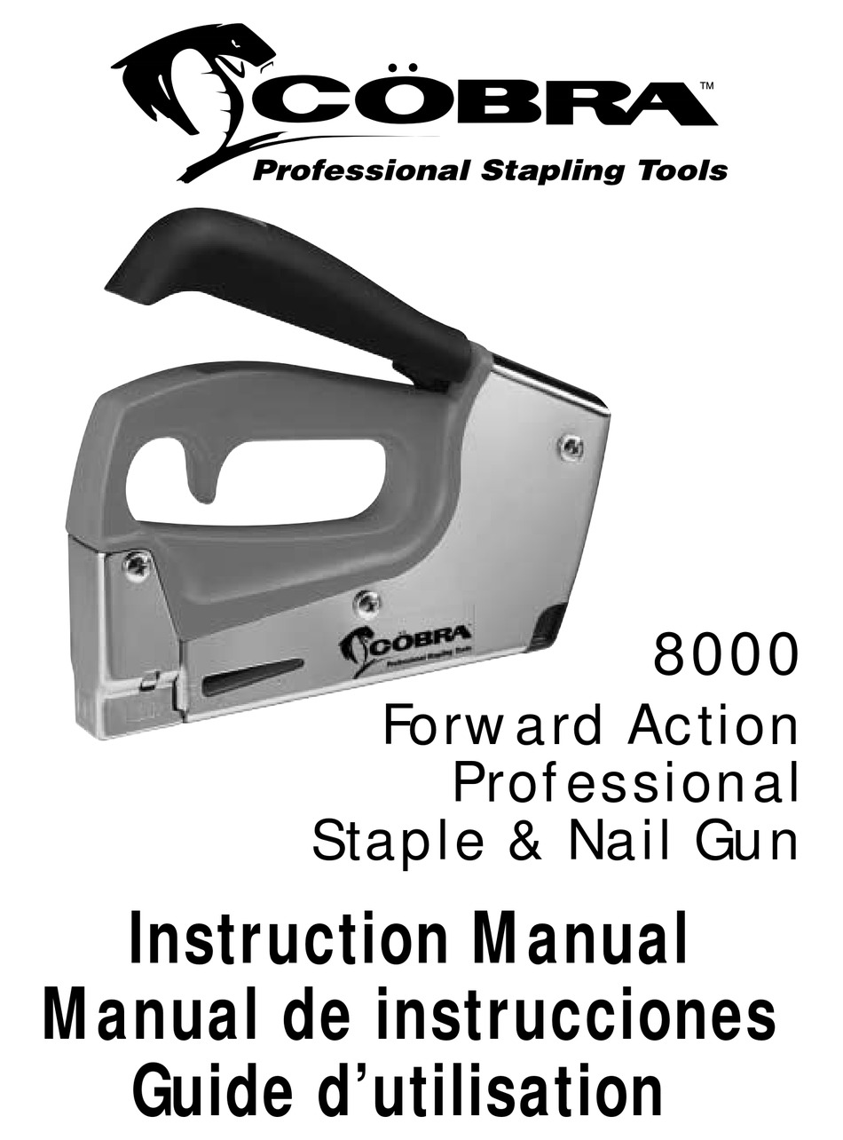 Staple And Nail Gun Cobra 8000 Instruction Manual Page 4