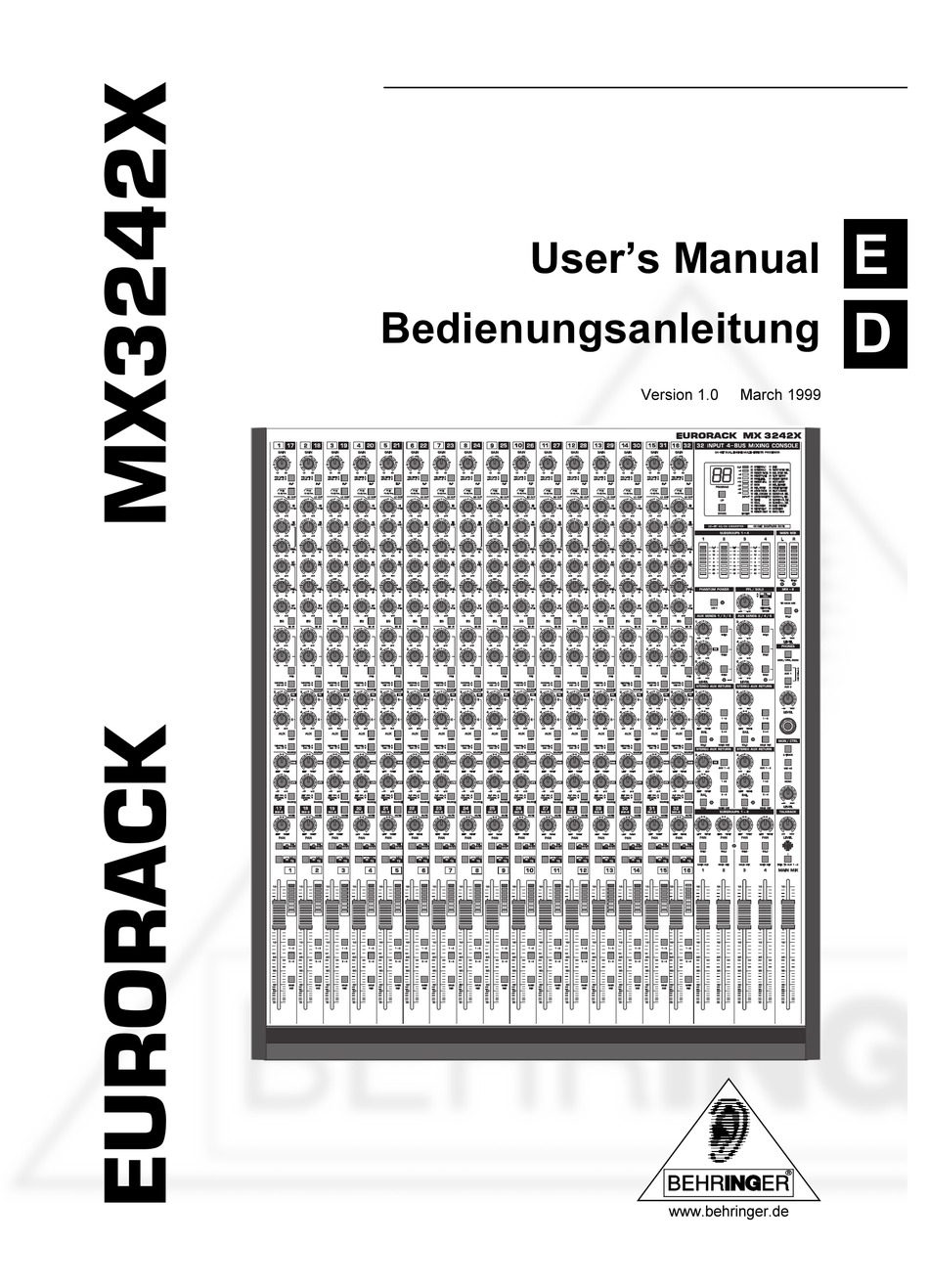 Behringer Eurorack Mx3242x User Manual Pdf Download Manualslib