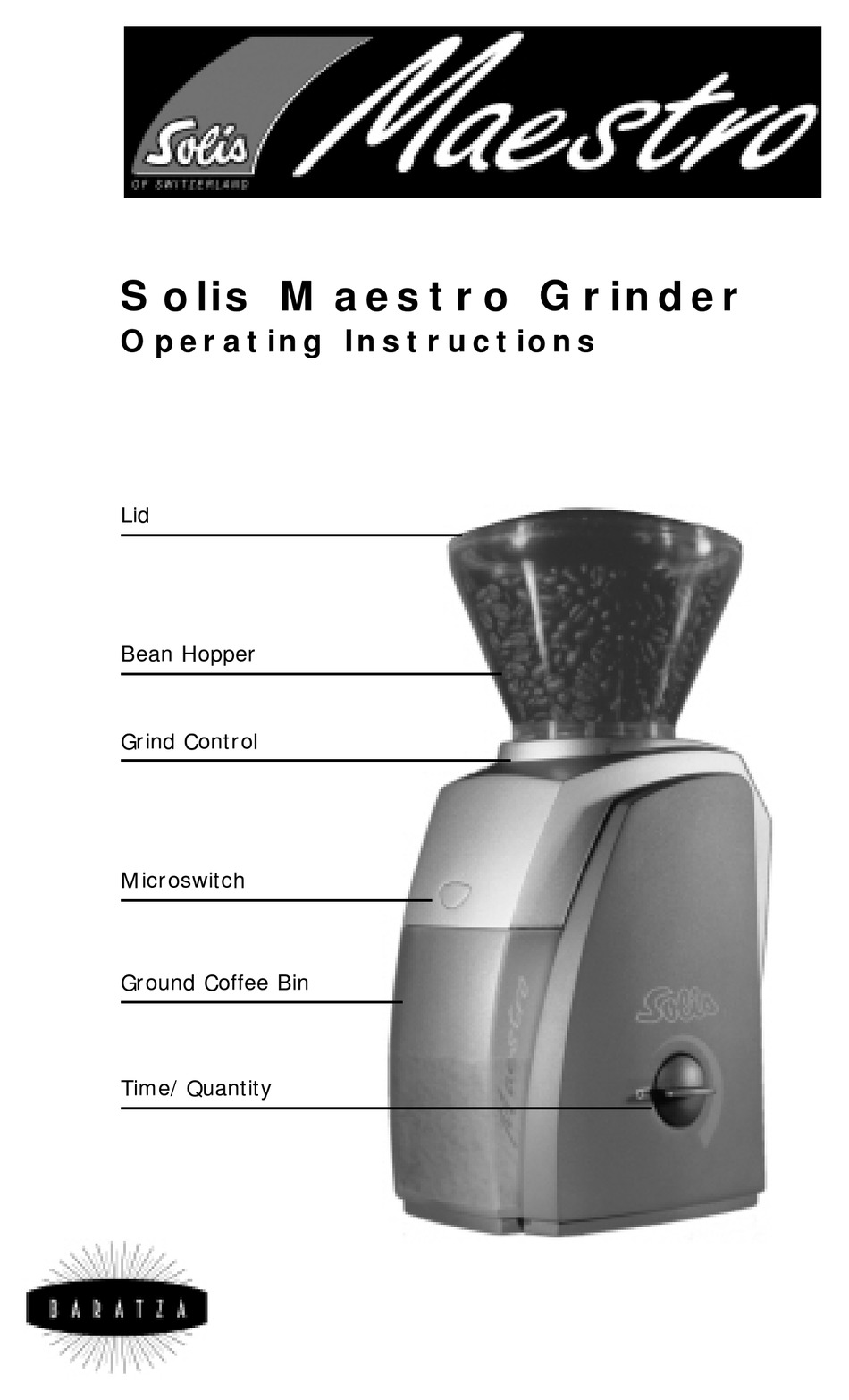 Solis coffee grinder manual