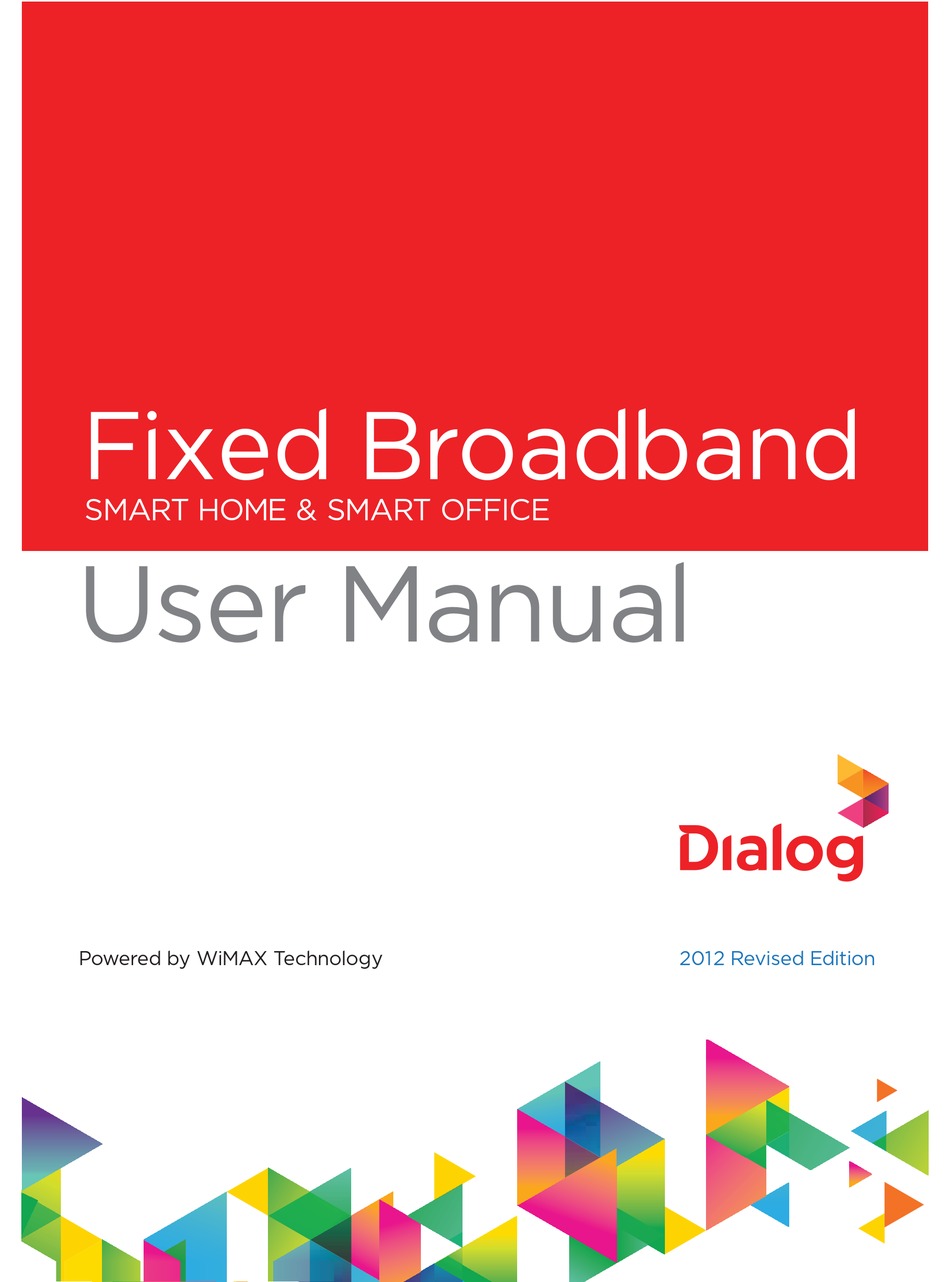 DIALOG FIXED BROADBAND USER MANUAL Pdf Download ManualsLib