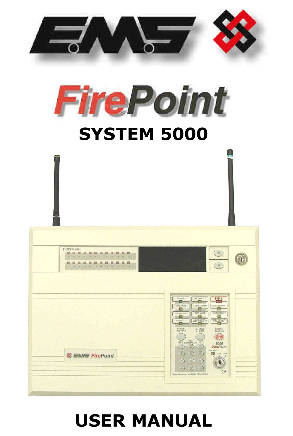 EMS Firepoint 5000 Key Fire Alarm Control Panel Enable Controls On Off Key 