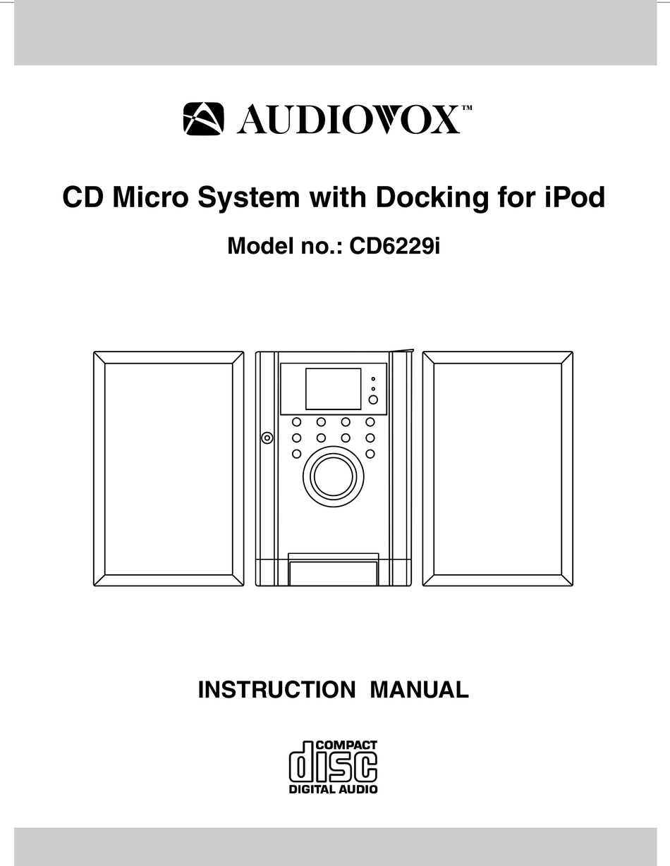 Audiovox Cd6229i Instruction Manual Pdf Download Manualslib
