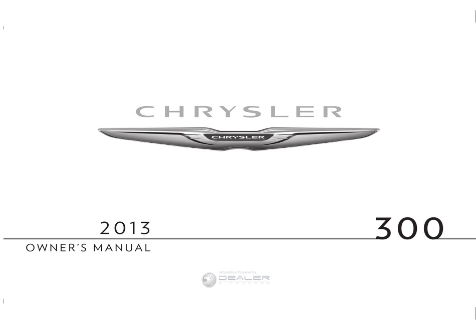 CHRYSLER 2013 300 OWNER'S MANUAL Pdf Download | ManualsLib