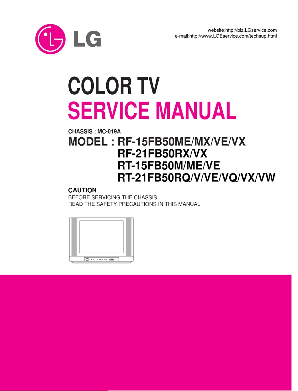 Lg Rf 15fb50me Mx Ve Vx Service Manual