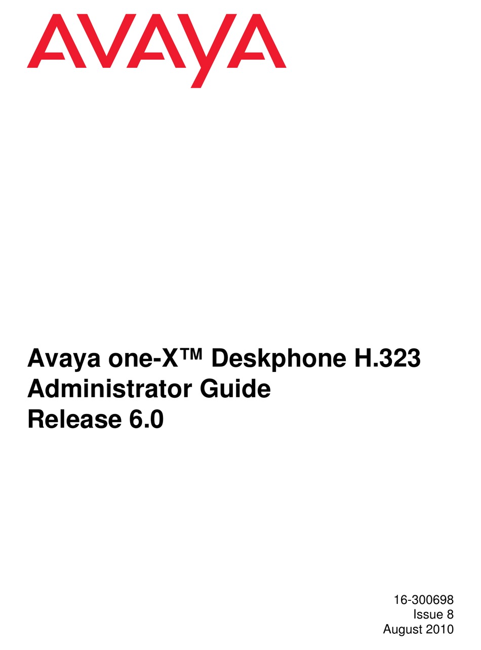 AVAYA ONEX 9600 SERIES ADMINISTRATOR'S MANUAL Pdf Download ManualsLib