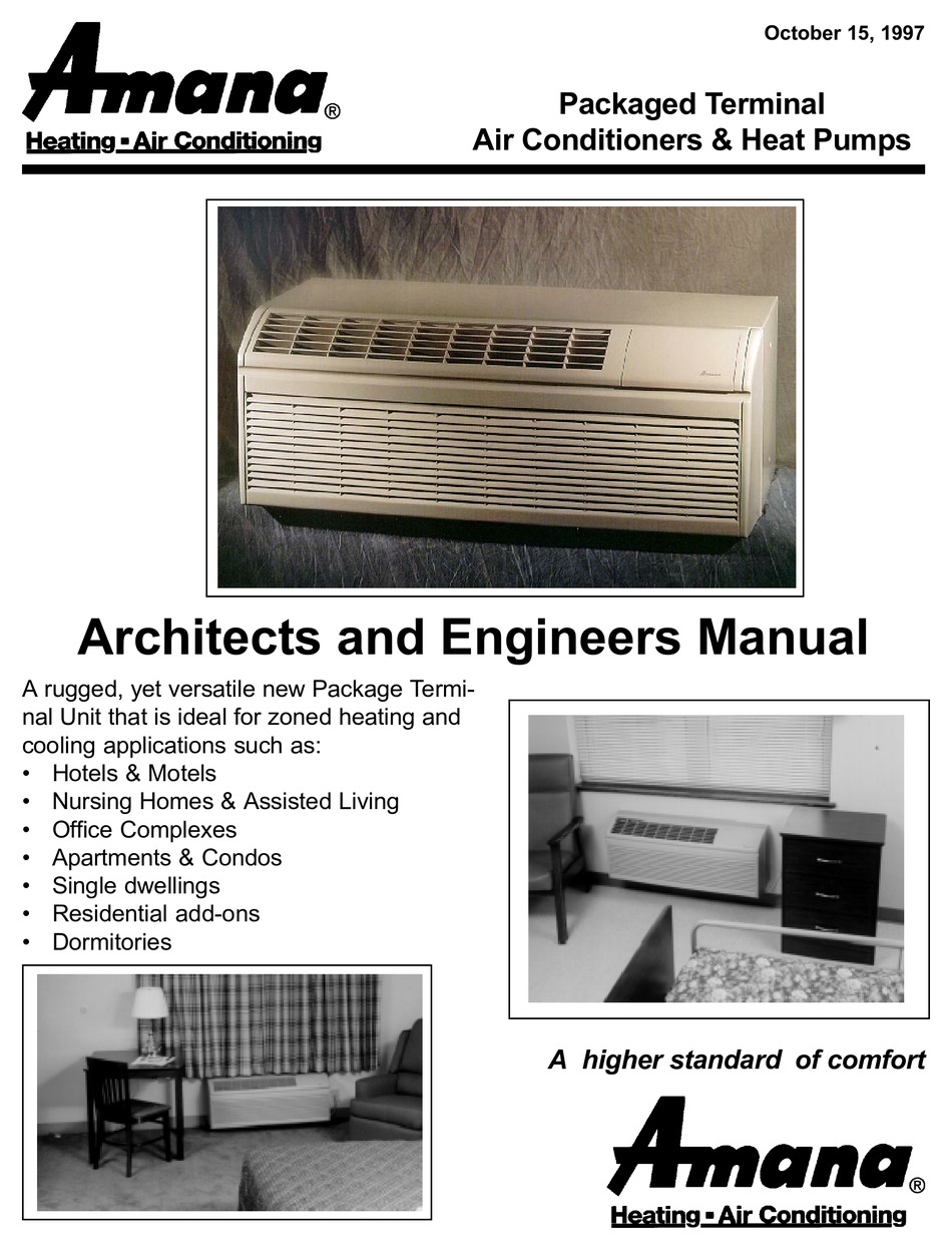 AMANA AIR CONDITIONERS ARCHITECTS AND ENGINEERS' MANUAL ...