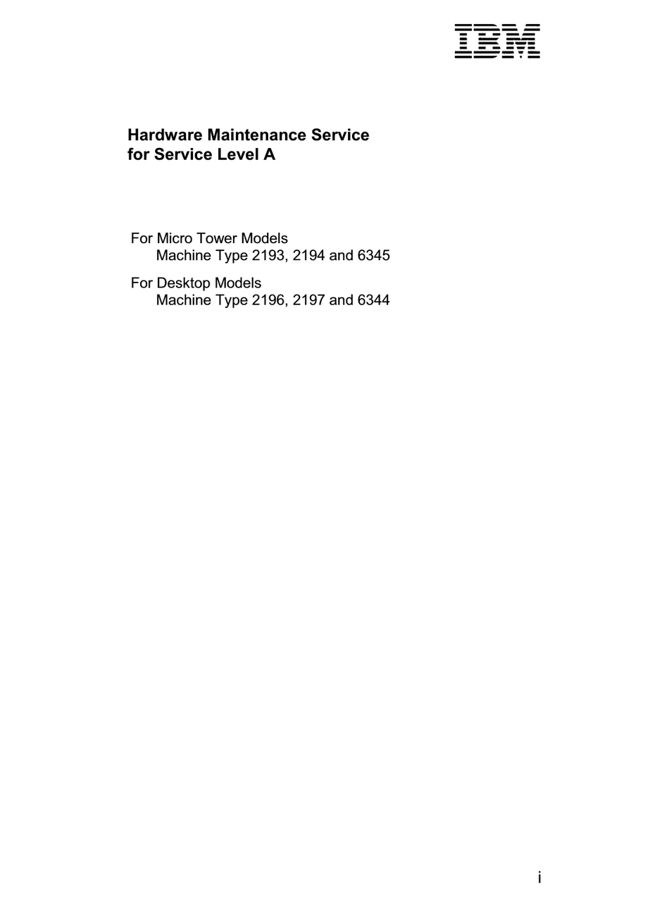 IBM 2193 MAINTENANCE SERVICE MANUAL Pdf Download ManualsLib