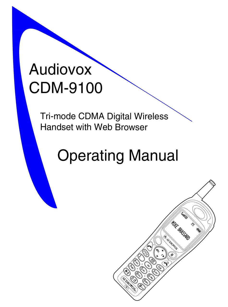 AUDIOVOX CDM-9100 OPERATING MANUAL Pdf Download | ManualsLib