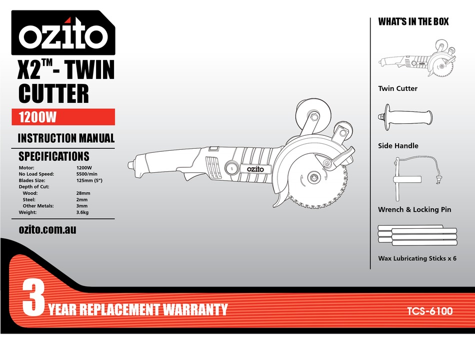 OZITO X2 TWIN CUTTER INSTRUCTION MANUAL Pdf Download ManualsLib