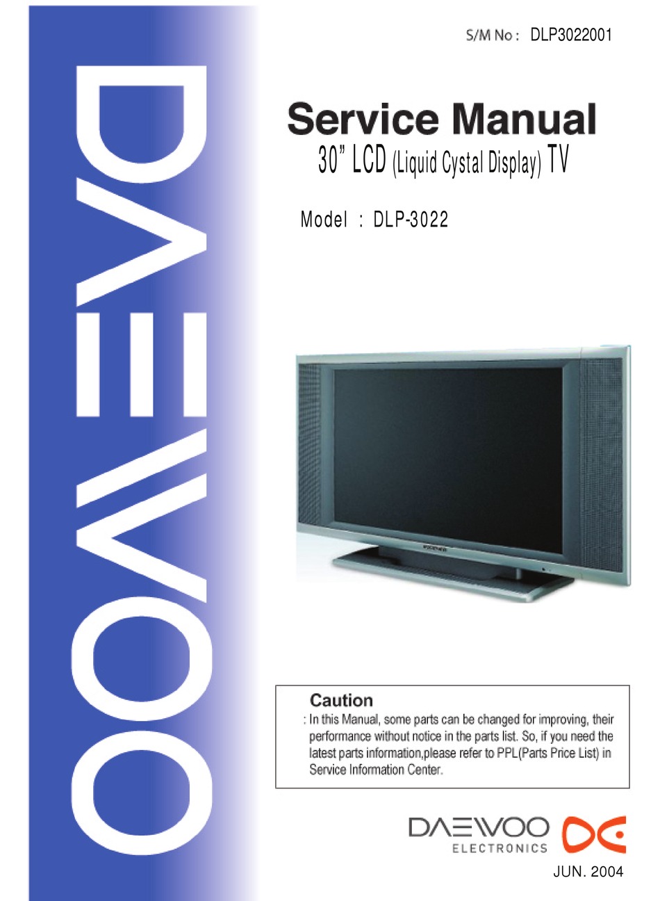 DAEWOO DLP-3022 SERVICE MANUAL Pdf Download | ManualsLib
