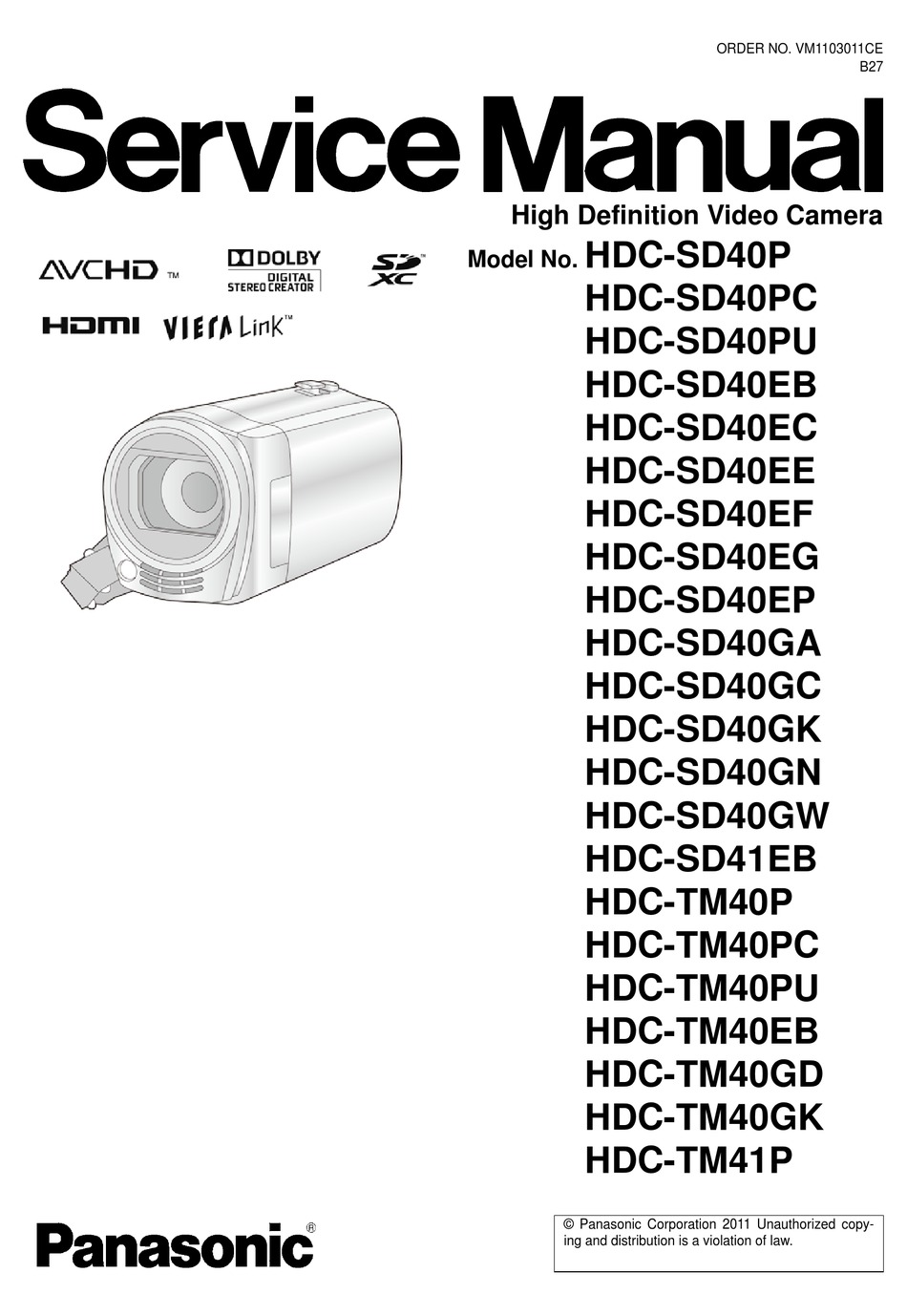 panasonic hdc-sd40 manual mode
