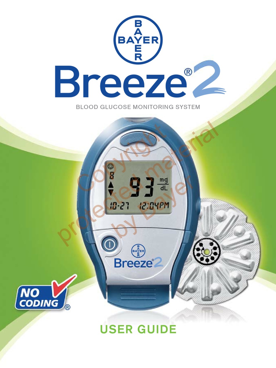 BAYER HEALTHCARE BREEZE 2 USER MANUAL Pdf Download ManualsLib