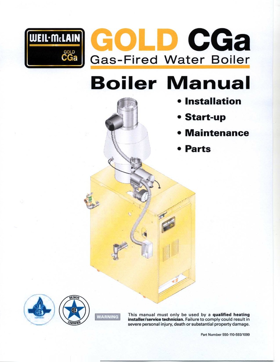 Weil Mclain Gold Cga Installation And Maintenance Manual Pdf Download Manualslib
