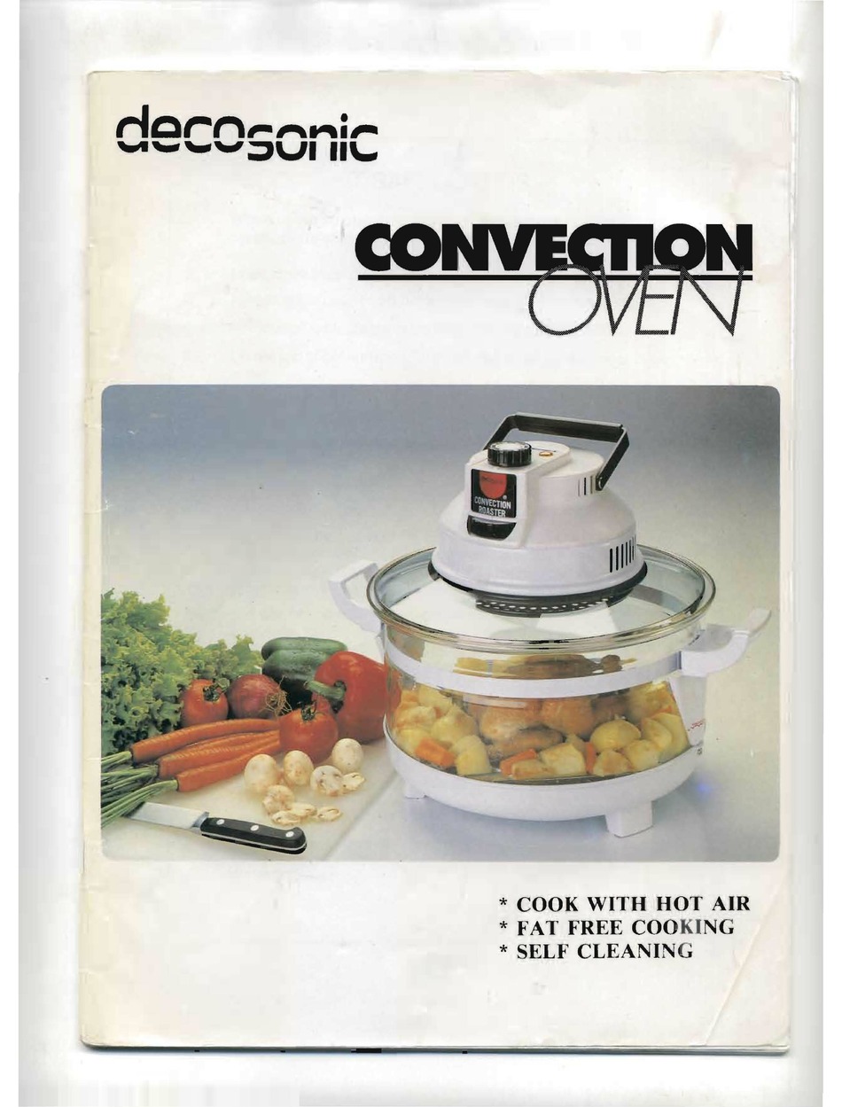 DECOSONIC CONVECTION OVEN USER MANUAL Pdf Download ManualsLib
