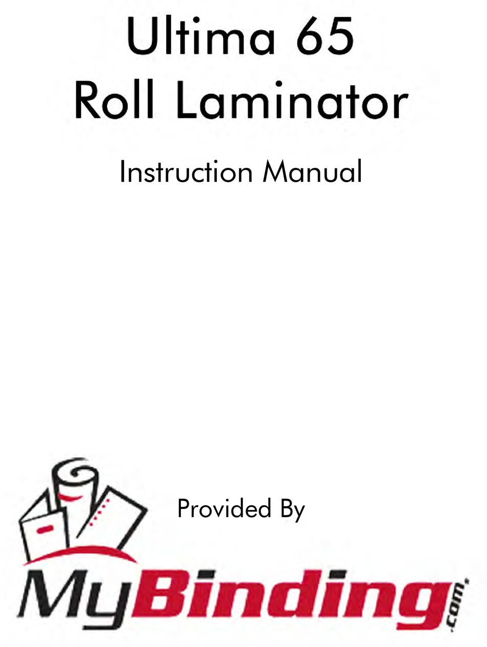 MYBINDING ULTIMA 65 INSTRUCTION MANUAL Pdf Download ManualsLib