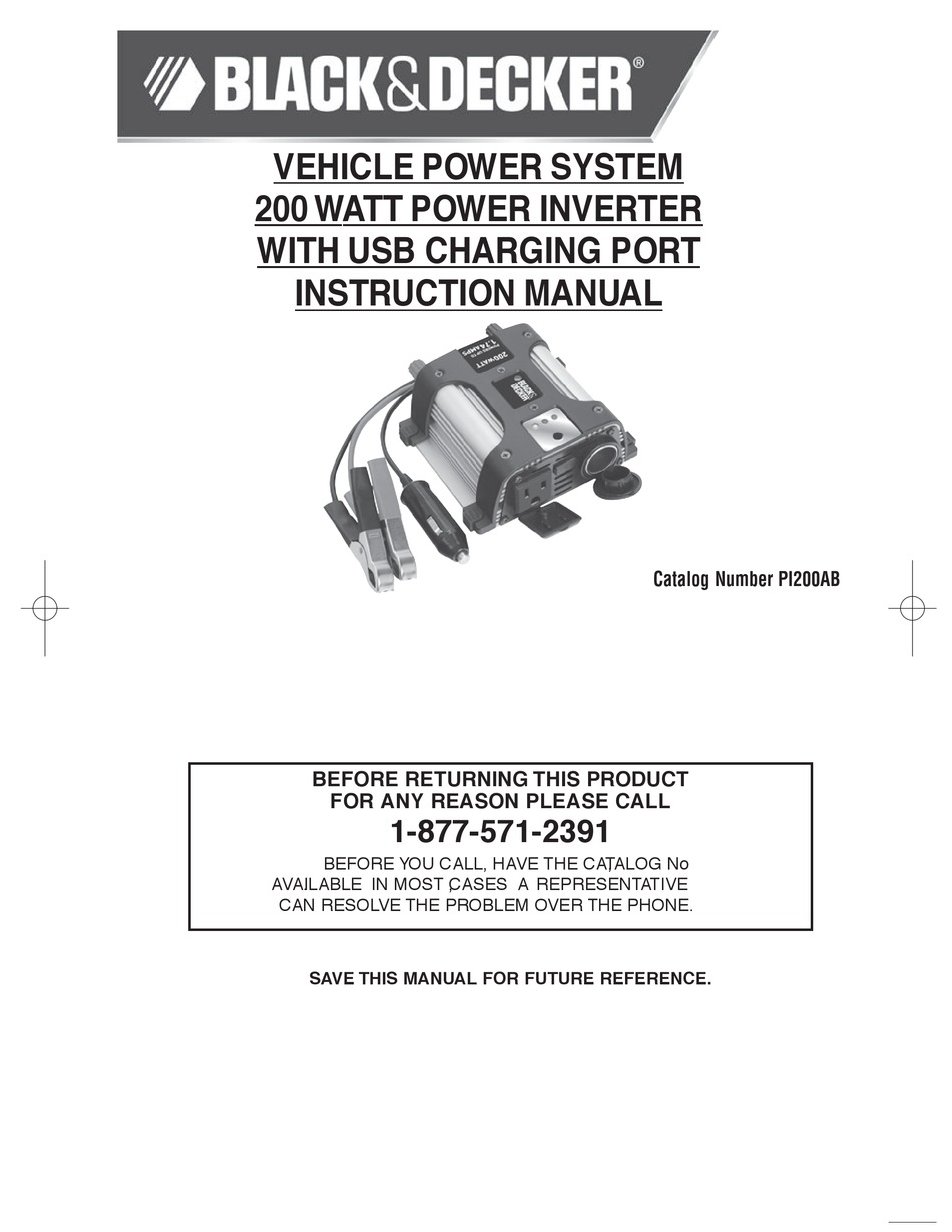 BLACK & DECKER 200 WATT INSTRUCTION MANUAL Pdf Download | ManualsLib