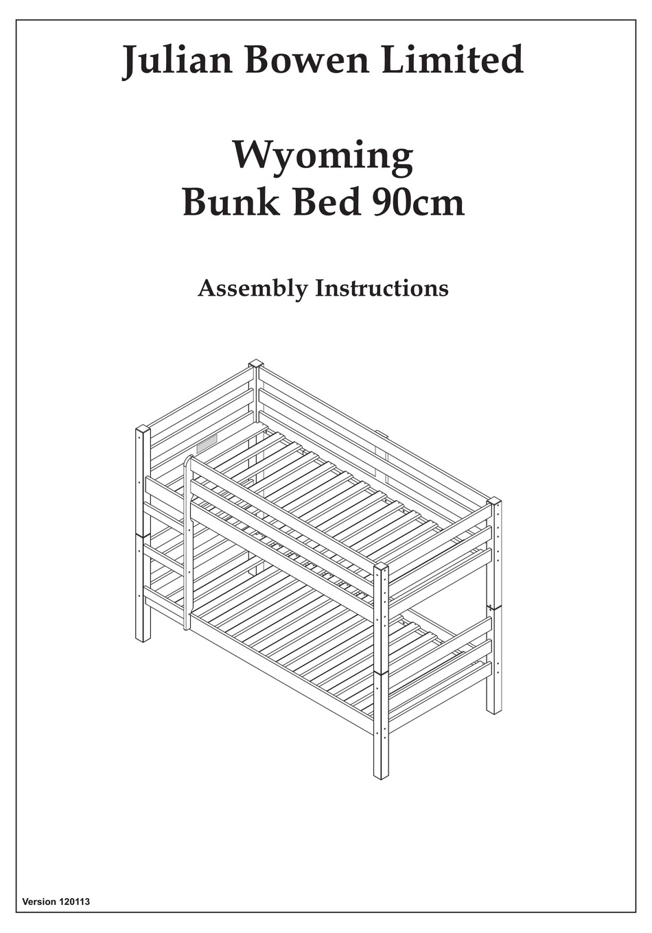 Julian Bowen Limited Wyoming Bunk Bed 90cm Assembly Instructions Manual Pdf Download Manualslib