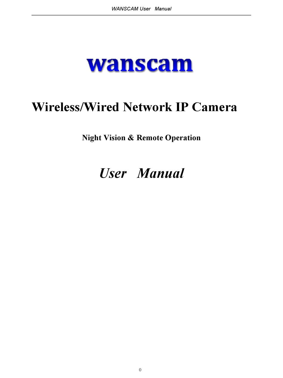 Wanscam jw0008 installation