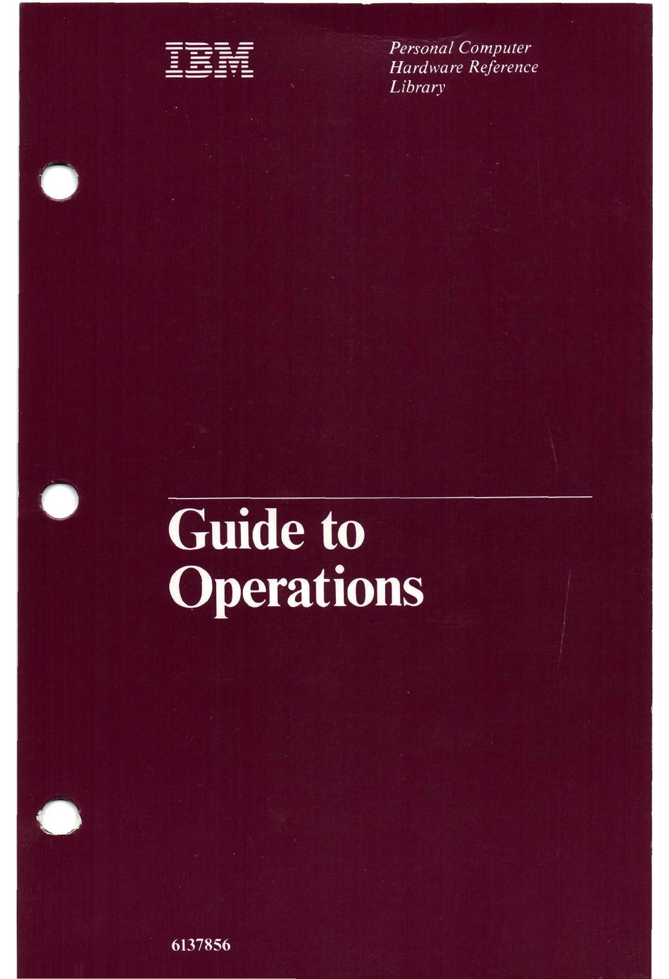 IBM PERSONAL COMPUTER MANUAL TO OPERATIONS Pdf Download ManualsLib