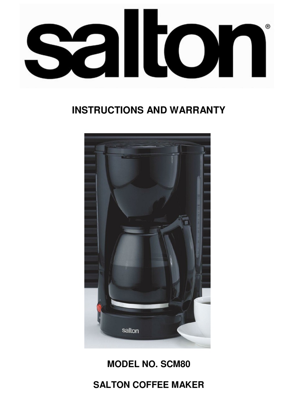 SALTON SCM80 INSTRUCTIONS AND WARRANTY 