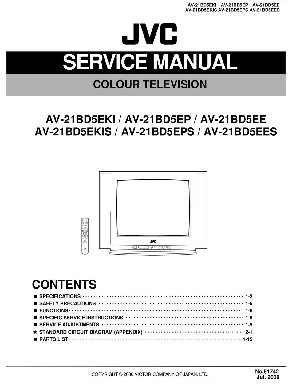 JVC AV-21BD5EKI SERVICE MANUAL Pdf Download | ManualsLib