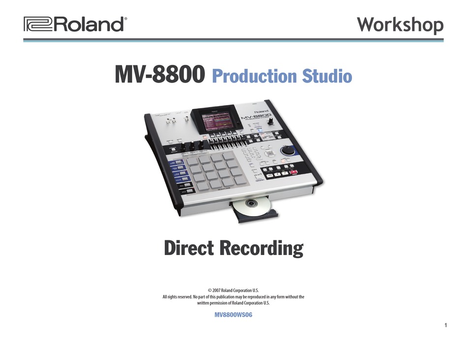 ROLAND MV-8800 WORKSHOP MANUAL Pdf Download | ManualsLib