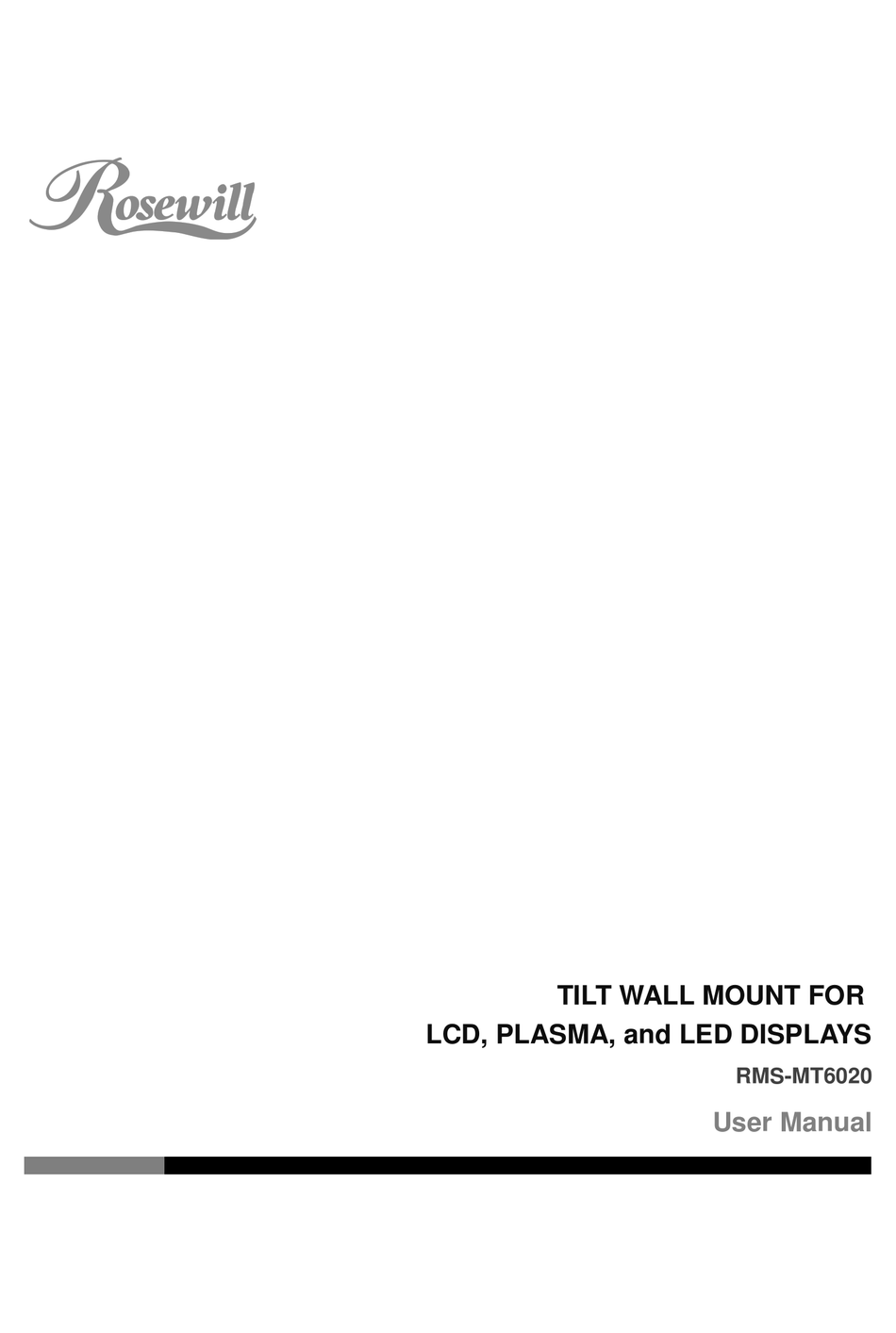 ROSEWILL RMS-MT6020 USER MANUAL Pdf Download | ManualsLib