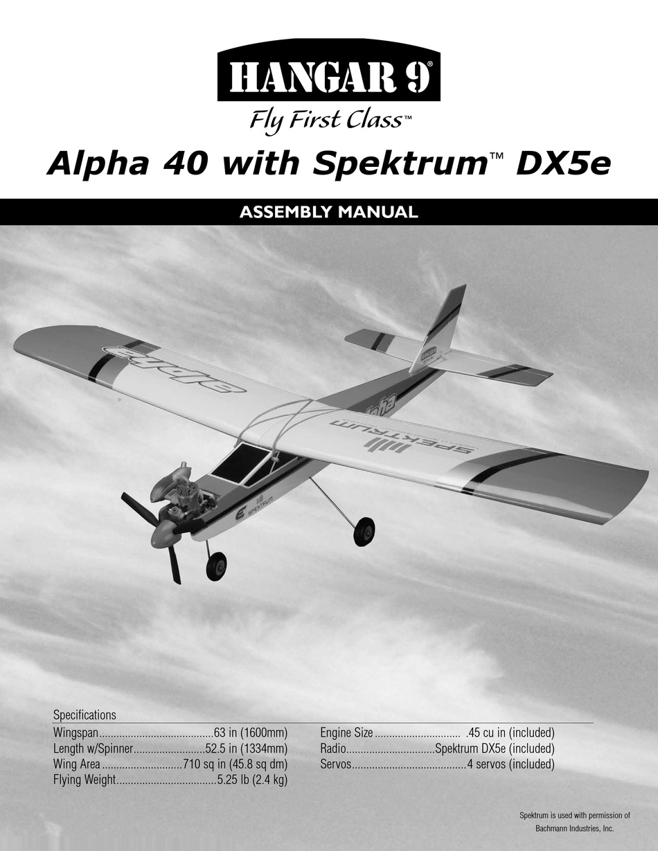 HANGAR 9 ASSEMBLY MANUAL Pdf Download ManualsLib