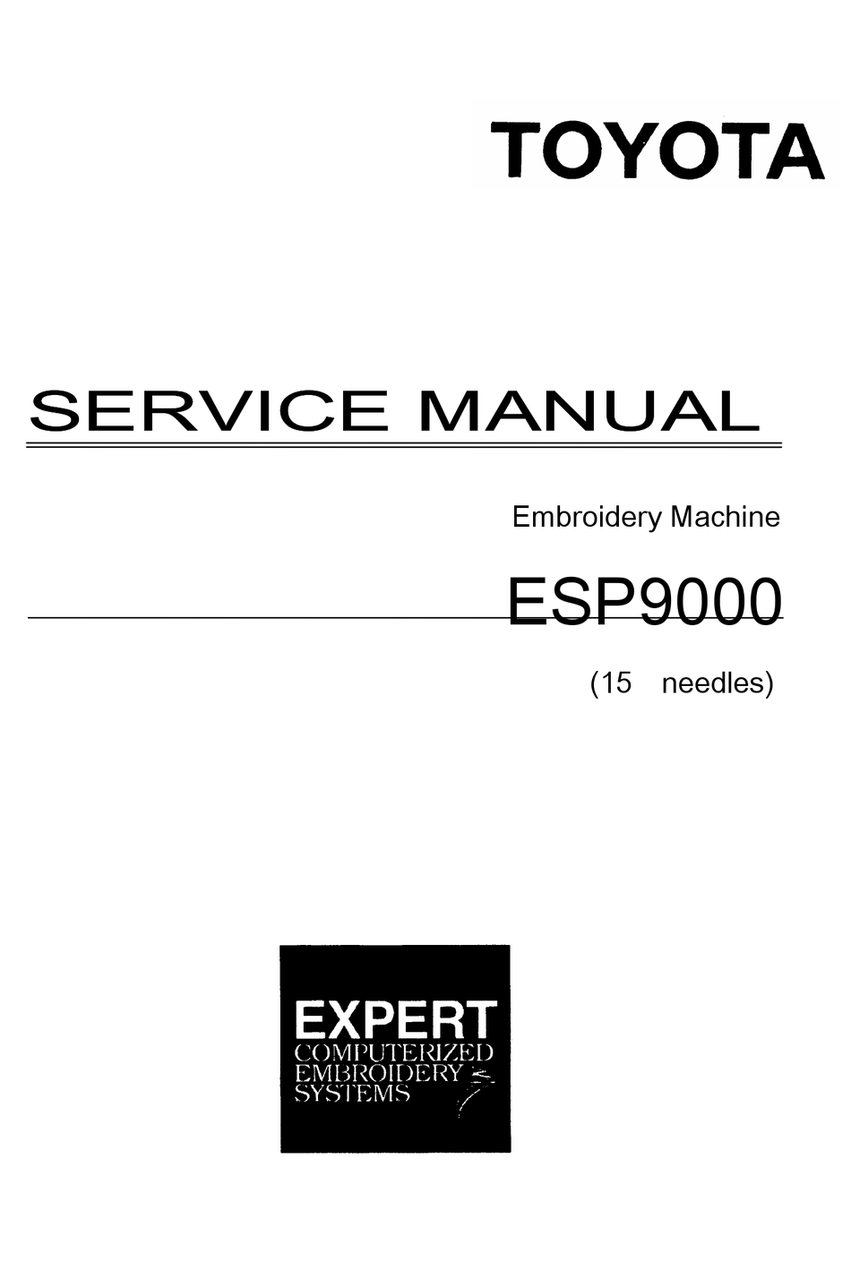 TOYOTA ESP9000 SERVICE MANUAL Pdf Download | ManualsLib