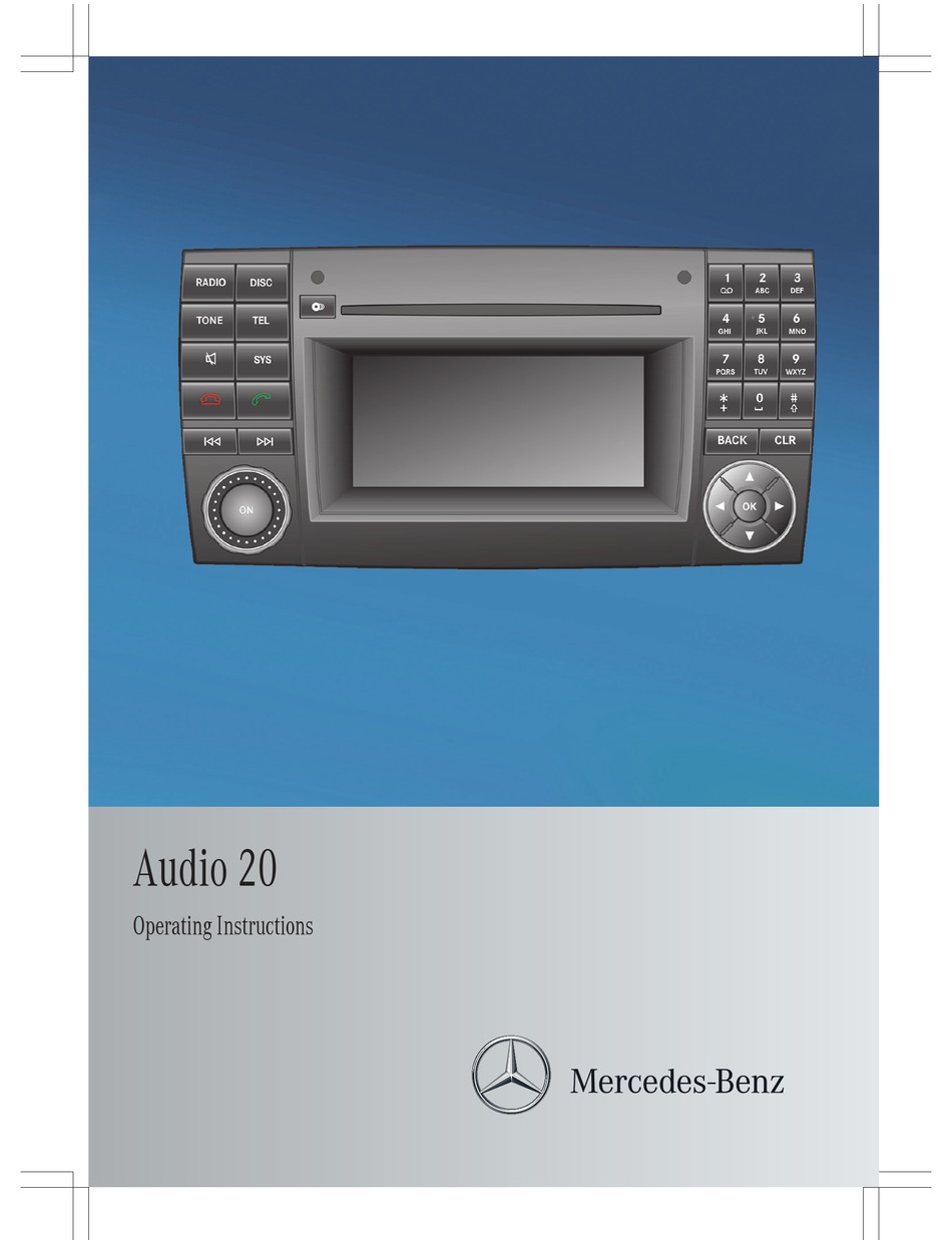 mercedes audio 20 manual w203