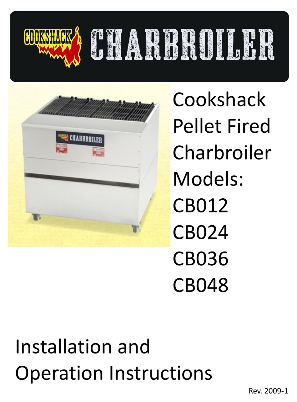 COOKSHACK CB012 INSTALLATION AND OPERATION INSTRUCTIONS MANUAL Pdf