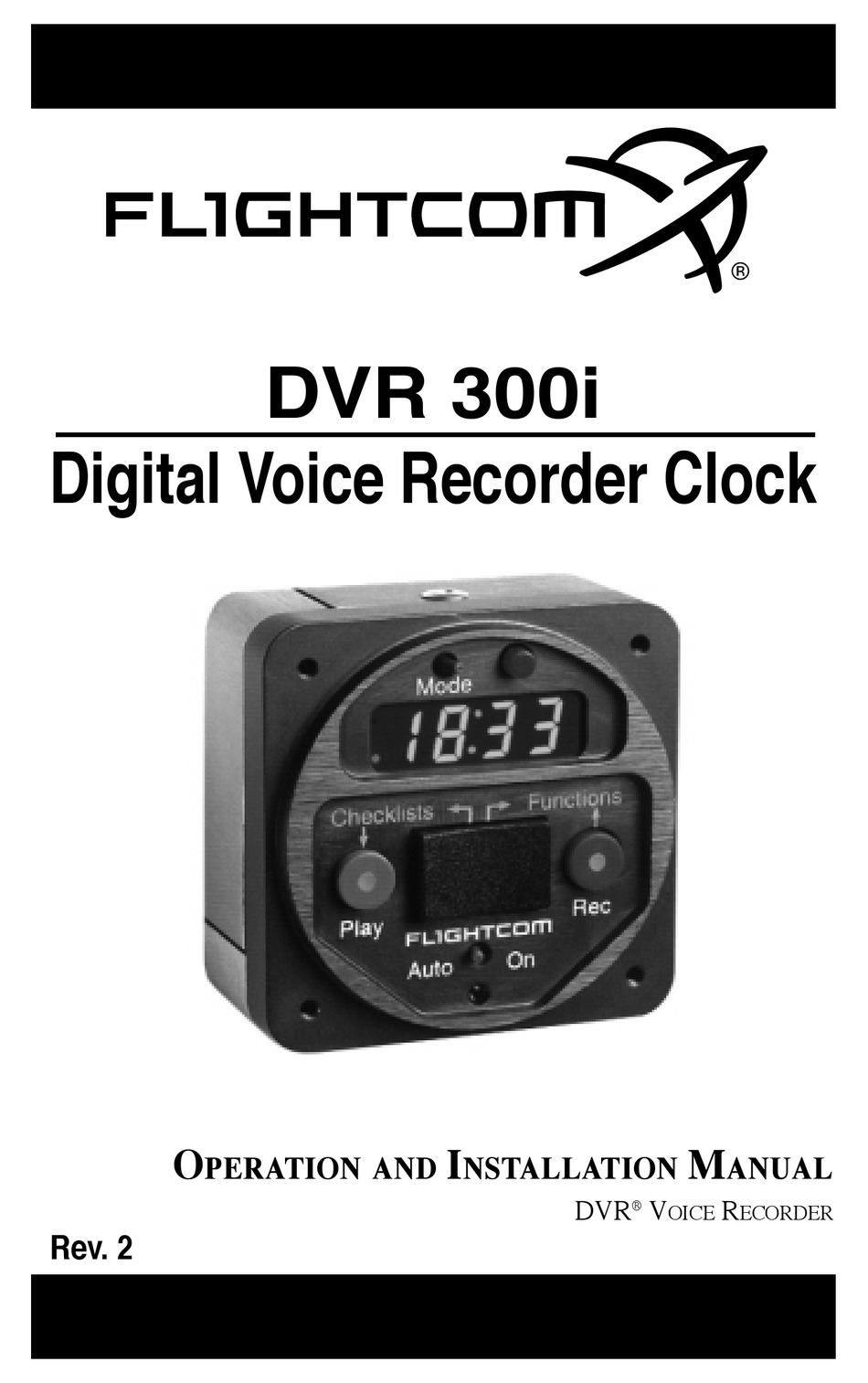 DVR 300I OPERATION AND INSTALLATION MANUAL Pdf Download