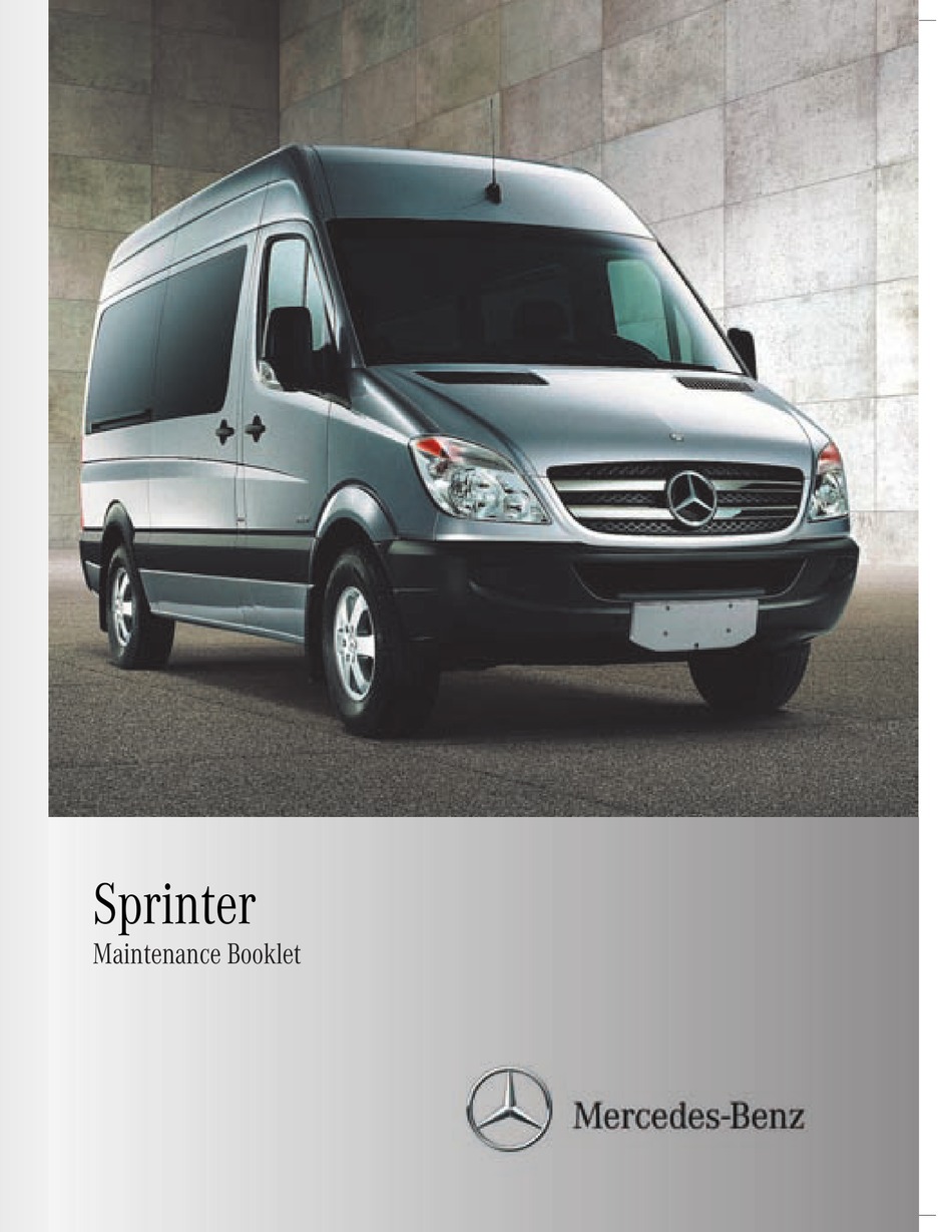 MERCEDES-BENZ SPRINTER MAINTENANCE BOOKLET Pdf Download | ManualsLib