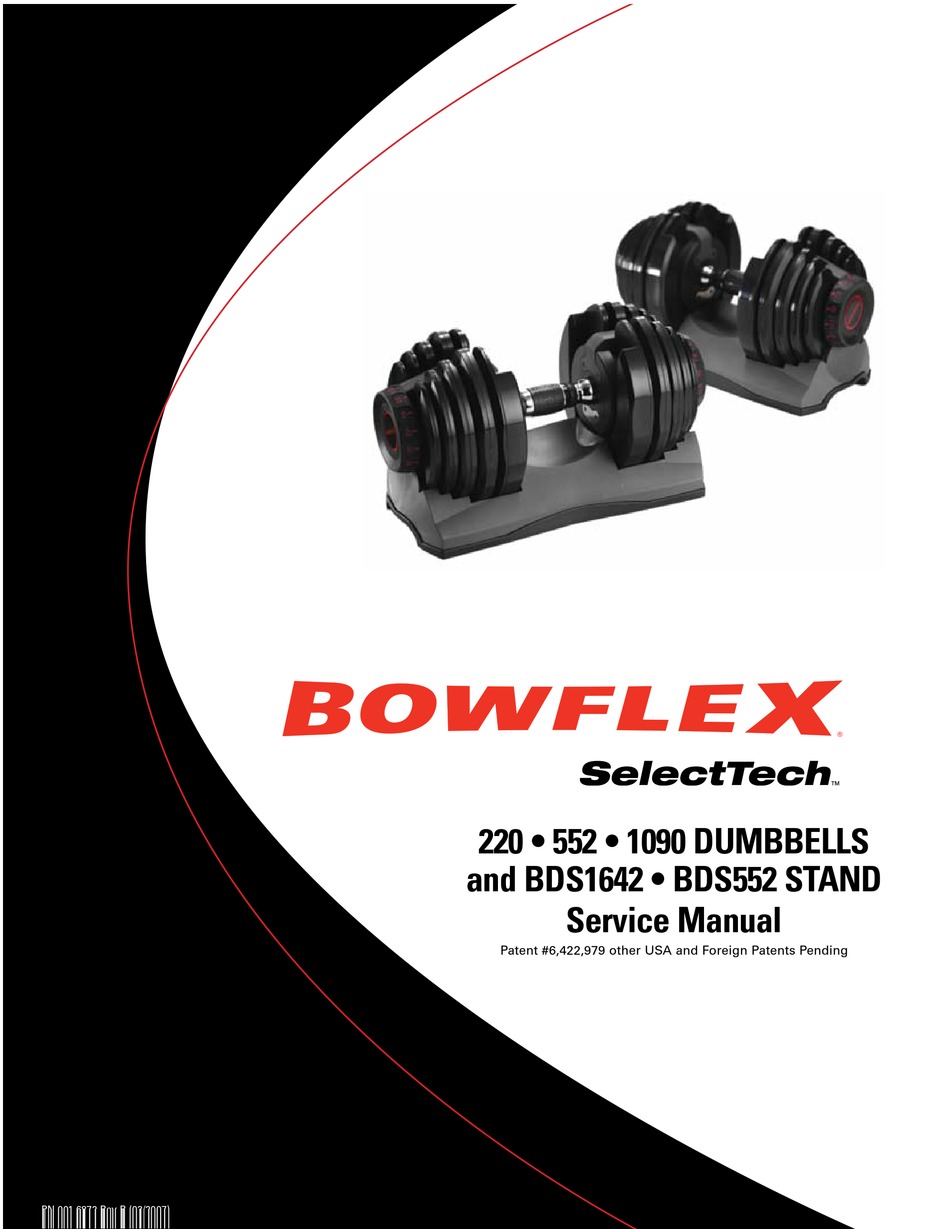 BOWFLEX 220 DUMBBELLS SERVICE MANUAL Pdf Download