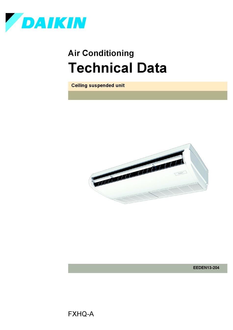 DAIKIN FXHQ-A TECHNICAL DATA MANUAL Pdf Download | ManualsLib
