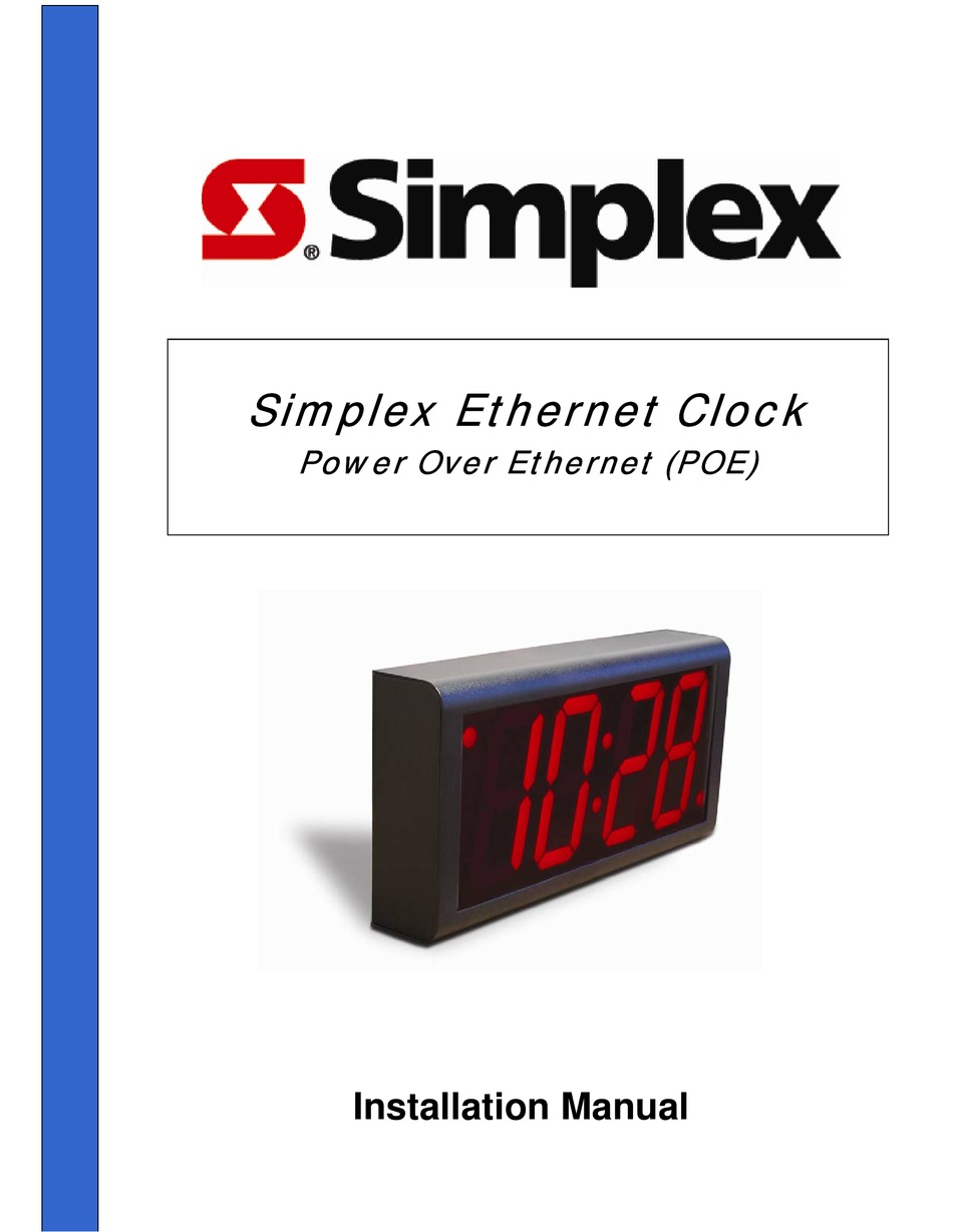 SIMPLEX CLOCK INSTALLATION MANUAL Pdf Download ManualsLib