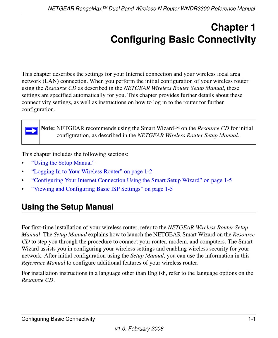 NETGEAR RANGEMAX WNDR3300 CONFIGURATION MANUAL Pdf Download | ManualsLib