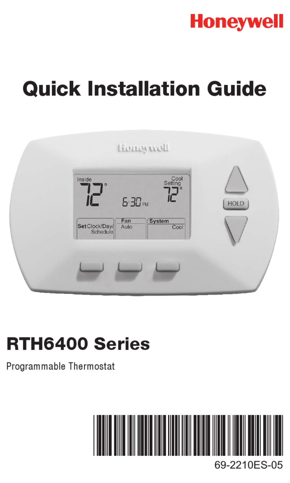 Honeywell Rth Series Quick Installation Manual Pdf Download