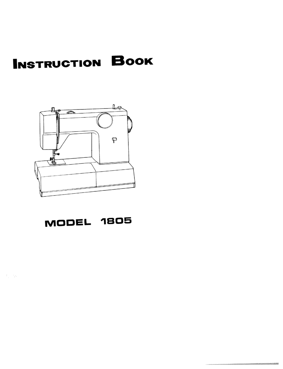 SINGER 1805 INSTRUCTION BOOK Pdf Download | ManualsLib