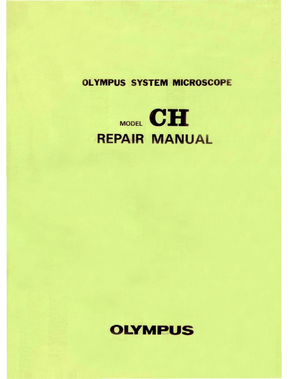 OLYMPUS CH SERIES REPAIR MANUAL Pdf Download | ManualsLib