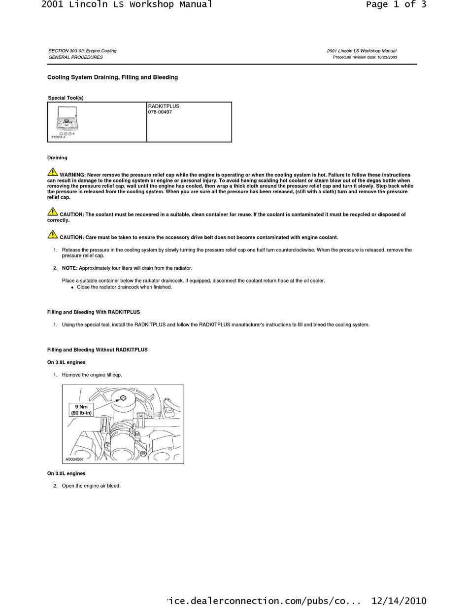 Lincoln Ls 2001 Workshop Manual Pdf Download Manualslib