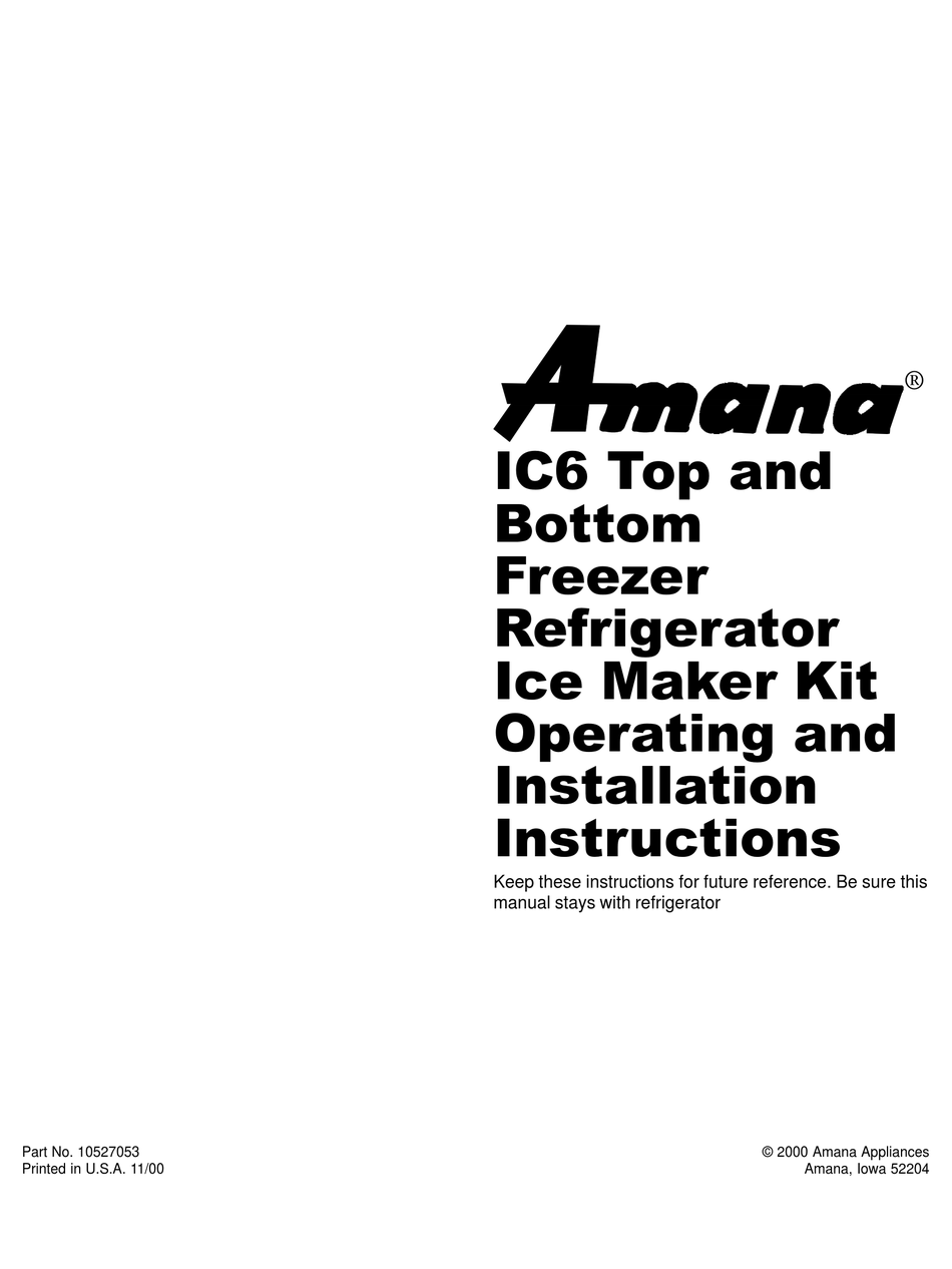 amana ice maker ic6
