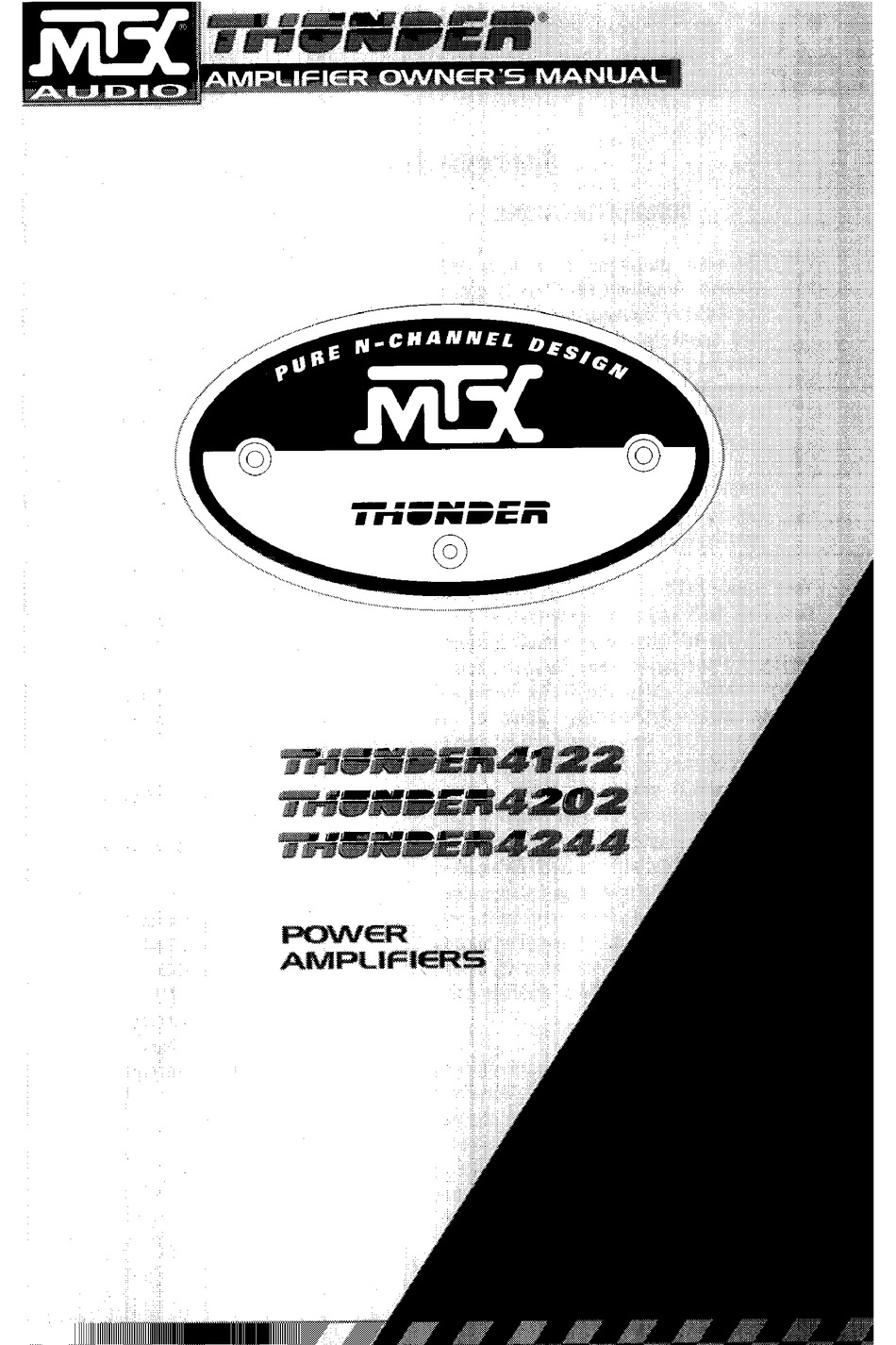 MTX THUNDER4122 OWNER'S MANUAL Pdf Download ManualsLib