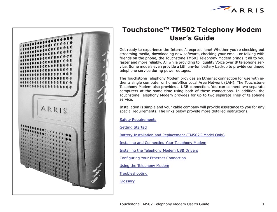 arris tm502b