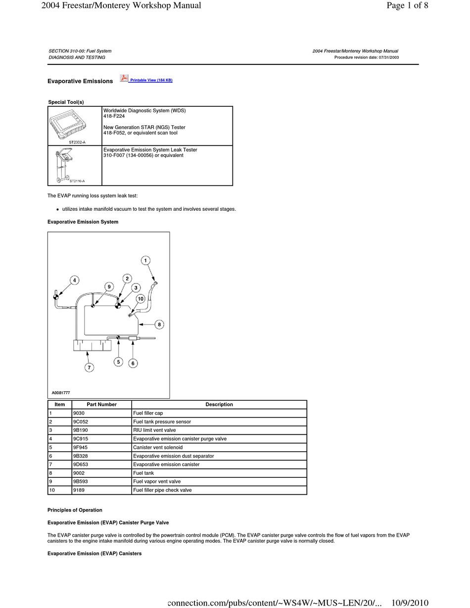 Ford Freestar 2004 Workshop Manual Pdf Download Manualslib